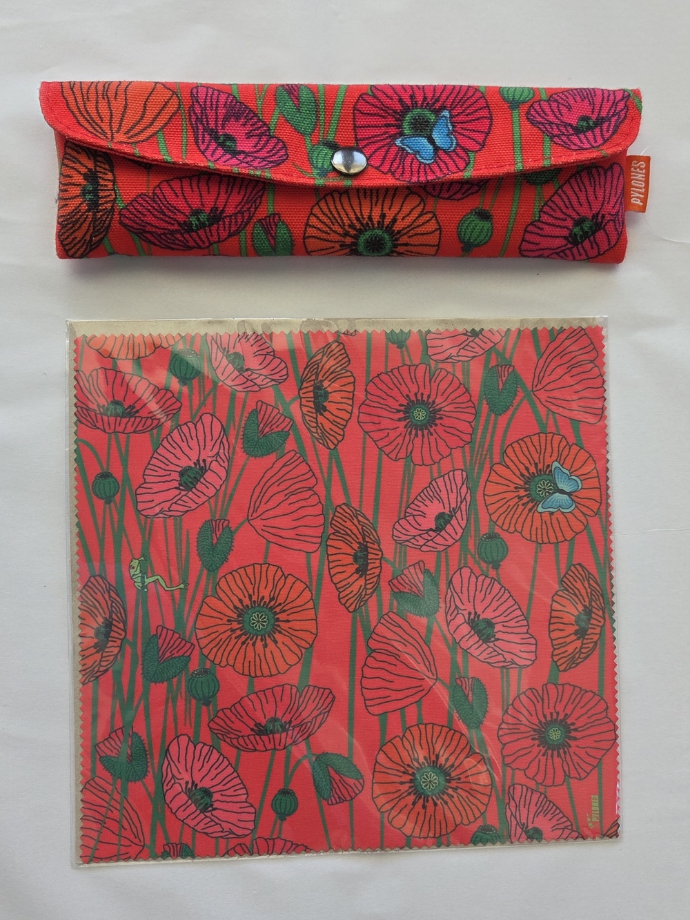 Pylones Cutlery Set & Microfiber Cloth For Glasses From Coquelicots Collection